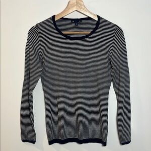 GAP Crewneck Striped Navy & White Long Sleeve Top